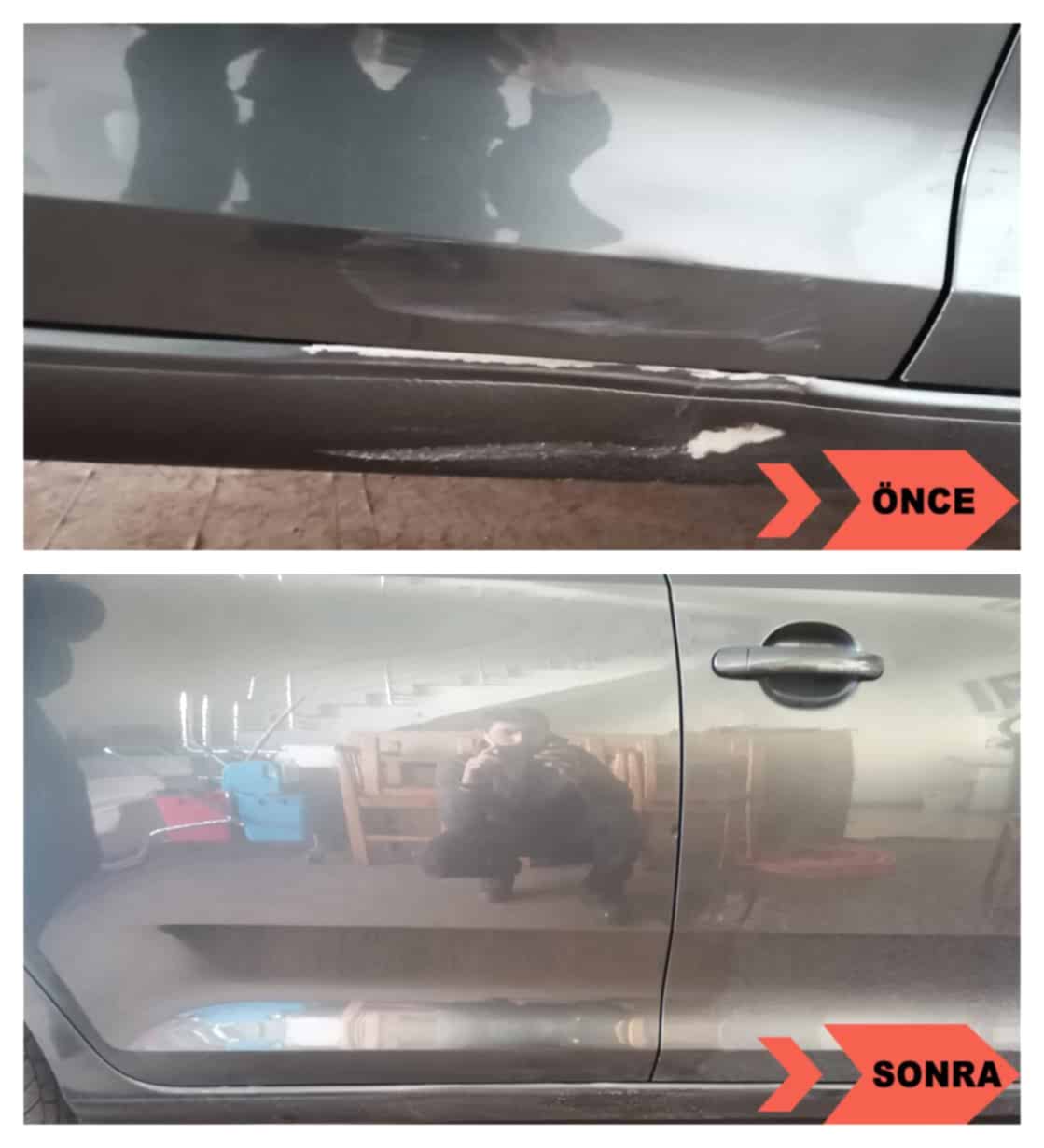 Seat Toledo Ön Kaput ve Sağ Arka Kapı Boyasız Onarım