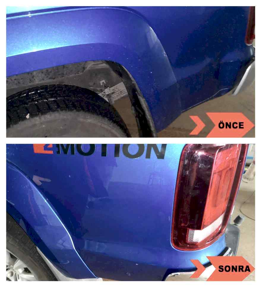 Vw Amarok Sol Arka Çamurluk Boyasız Onarım